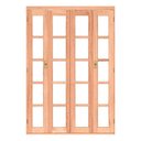 Ver imagem 1 de Porta Balcão Pantográfica Quadriculada Reto de Madeira Eucalipto Bat.12 Cm Esel - 216ax140l