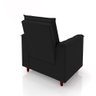 Poltrona para Sala Confortável Decorativa Isa Veludo:preto - 6