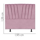 Ver imagem 2 de Cabeceira Estofada Bélgica 195cm King Size para Cama Box Quarto Suede Rosa Bebê - Gat Magazine