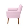 Poltrona Stella Suede Rosa Bebê - 3