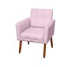 Poltrona Stella Suede Rosa Bebê - 2