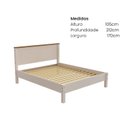 Ver imagem 3 de Cama Casal 158cm com Pés em Maderia Maciça Joy Branco/Off White