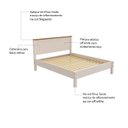 Ver imagem 4 de Cama Casal 158cm com Pés em Maderia Maciça Joy Branco/Off White