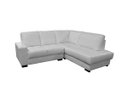 Ver imagem 1 de Sofá de Couro Canto Marrocos 2 Lugares com Chaise Direita Branco Pigmentado - Mempra Design