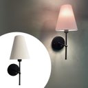 Ver imagem 3 de Arandela de Parede Clássico Alumínio Interruptor com Cúpula Tecido Algodão Ref 05