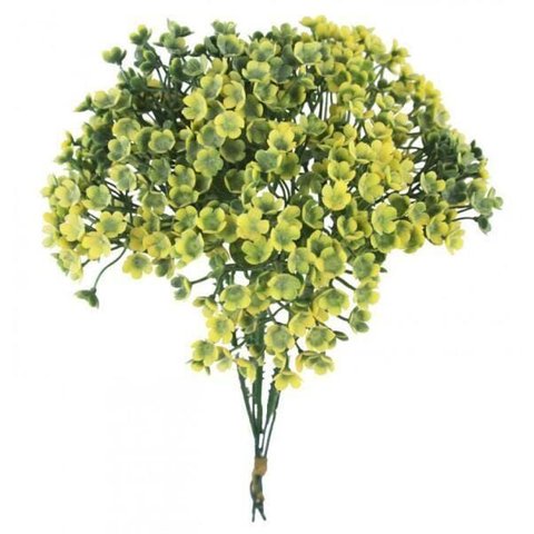 Folhagem Artificial Pick 6hastes Mini Flor Amarela Flor Arte