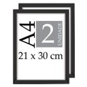 Ver imagem 1 de Moldura Quadro A4 21x30 C Vidro Poster Certificado Kit 2