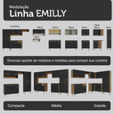 Ver mais imagens de Armário de Cozinha Completa 229cm Rustic/Preto Emilly Madesa 18XA