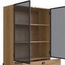Cristaleira York Estilo Industrial 93cm 02 Portas 01 Gaveta 27897 Artesano - Hanover/preto - 6