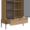 Cristaleira York Estilo Industrial 93cm 02 Portas 01 Gaveta 27897 Artesano - Hanover/preto - 5