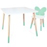 Kit Mesa e Cadeira Infantil Borboletinha - Verde Claro - 1