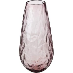 Vaso Decorativo Vidro Lilás Grande 39X19X14Cm