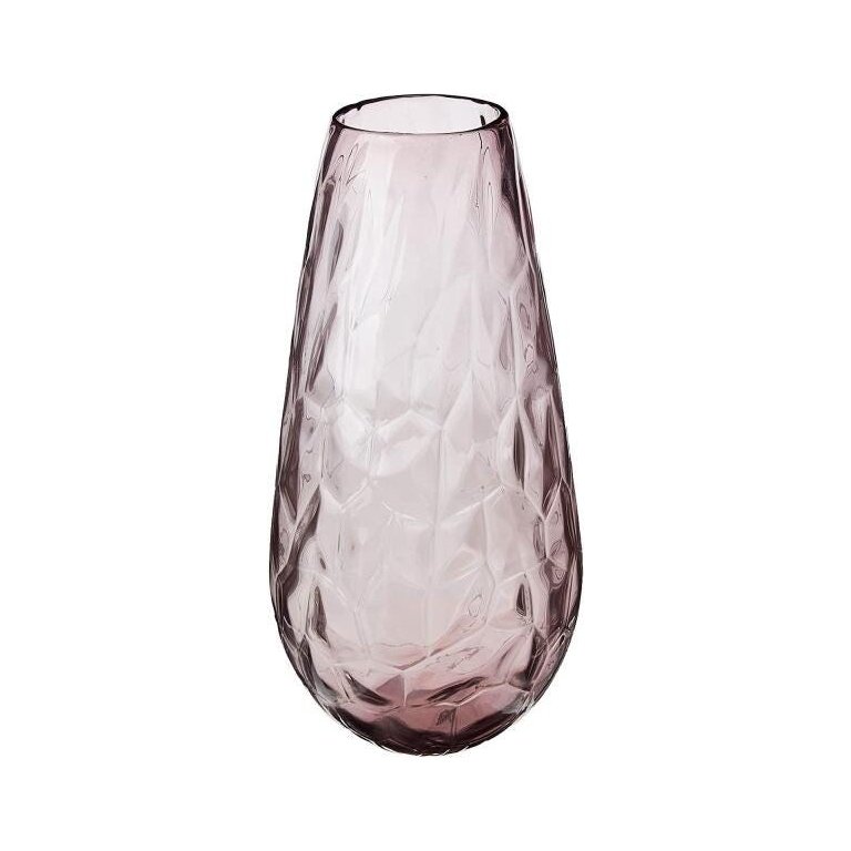 Vaso Decorativo Vidro Lilás Grande 39X19X14Cm