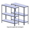 Ver imagem 2 de Estante Aço 6 Prateleiras com reforço 30cm 15kg/prateleira cor Cinza