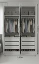 Ver imagem 4 de Guarda-roupa Modular 4 Portas 6 Gavetas 1011 Ilan Carvalho