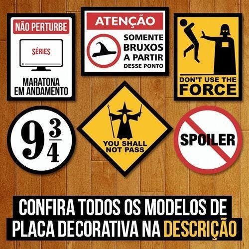 Placa Decorativa Nerd - Please Don'T Use The Force (27x35) | MadeiraMadeira
