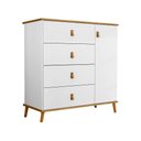 Ver imagem 2 de Cômoda Sapateira Jujuba MDF Branco e Nature Organizador Infantil Quarto Criança Moderno Compacto