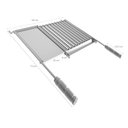 Ver imagem 3 de Grelha Inox para Churrasco com Coletor de Gordura e Chapa Auxiliar