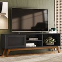 Ver imagem 1 de Rack para Tv até 60 Polegadas Vertigo 1 Porta Preto - Pnr Móveis