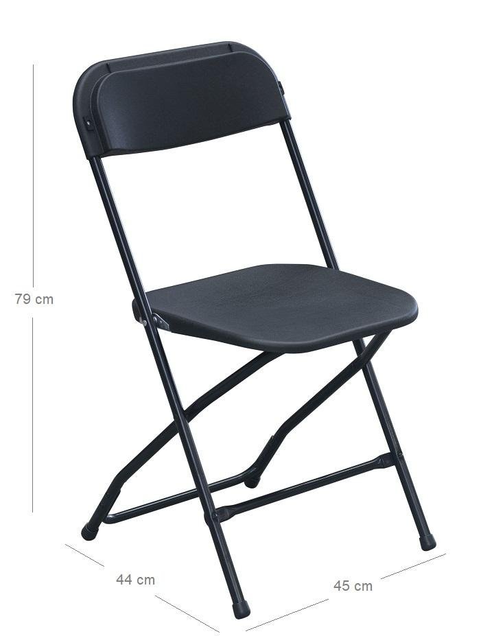 Cadeira dobrável compacta preta - Duratec - 2