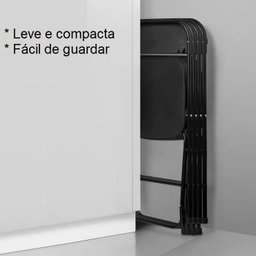 Cadeira dobrável compacta preta - Duratec - 5