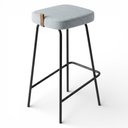 Ver imagem 6 de Kit 04 Banquetas Altas Cozinha e Área Gourmet Vik Estofada Linho Cinza - Desk Design