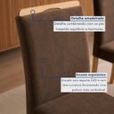 Ver imagem 5 de Conjunto de Sala de Jantar 4 Lugares Retangular Lyra MDF Cinamomo Off White Marrom