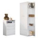 Ver imagem 2 de Jogo de Quarto Infantil com Guarda-Roupa 2 Portas e Cômoda 3 Gavetas Confete Multimóveis MP4906