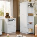Ver imagem 1 de Jogo de Quarto Infantil com Guarda-Roupa 2 Portas e Cômoda 3 Gavetas Confete Multimóveis MP4906