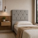 Ver imagem 1 de Cabeceira para Cama Solteiro Estofada ,088 ,Mts Zoe Vilajo: Suede Camurça