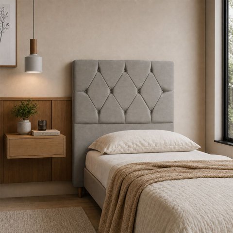 Cabeceira para Cama Solteiro Estofada ,088 ,Mts Zoe Vilajo: Suede Camurça