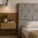 Ver imagem 2 de Cabeceira para Cama Solteiro Estofada ,088 ,Mts Zoe Vilajo: Suede Camurça