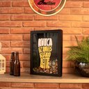 Ver imagem 1 de Porta Tampinhas Prego e Martelo: Design Moderno em MDF Preto e Acrílico 43x30cm - Produto Exclusivo
