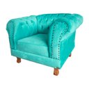 Ver imagem 2 de Poltrona Chesterfield Capitone Suede Tiffany Decorativa / Sala, Tv, Estar, Recepção