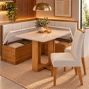 Ver mais imagens de Conjunto Canto Alemão com Mesa 120cm e 2 Cadeiras 