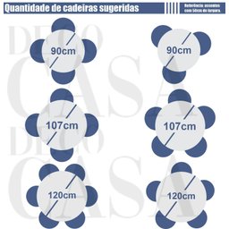 Mesa de Jantar Redonda Gávea Laca Off White com Vidro 90cm Amêndoa - 3