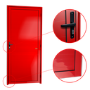 Ver imagem 2 de Porta Alumínio Lambril e.Vermelho 70 Brimak