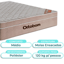 Ver imagem 4 de Cama Box + Colchão Queen Ortobom Molas Ensacadas Airtech + Cabeceira Estofada