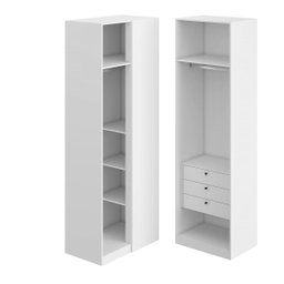 Guarda Roupa de Canto Reto 3 Portas Mdf Altezza Trend Belmax:branco - 5
