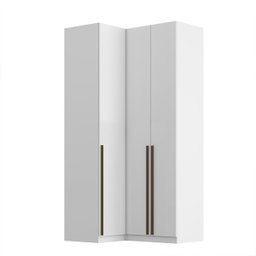 Guarda Roupa de Canto Reto 3 Portas Mdf Altezza Trend Belmax:branco - 3