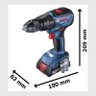 Parafusadeira Furadeira Impacto Gsb18v-50 Bivolt 2 Bat Bosch - 4