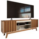 Ver imagem 3 de Rack para Tv até 60 Polegadas Ripado Seattle Retrô 2 Portas 1 Prateleira Off White/freijó - Panorama