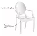 Ver imagem 4 de Kit 4 Cadeiras de Jantar em Polipropileno Kappesberg Branca UZ4003
