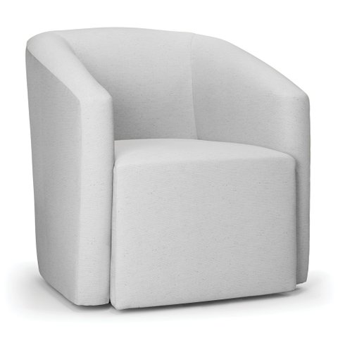 Poltrona Decorativa Orgânica Stella Max Linho Cinza D03 - D’Rossi
