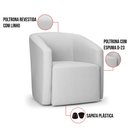 Ver imagem 3 de Poltrona Decorativa Orgânica Stella Max Linho Cinza D03 - D’Rossi