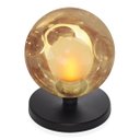 Ver imagem 3 de Luminária de mesa Globo Harmony Ambar Base Redonda Preta