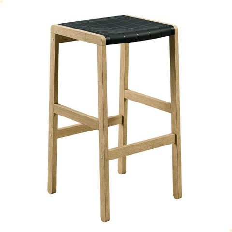 Banqueta Alta Tramontina Potenza Preta 75 Cm Madeira Tauari Natural 13718380
