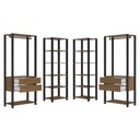 Ver imagem 5 de Guarda-roupa Closet Modulado Valencia 4 Gavetas 358cm Rustic/preto Madesa 04 Rustic/preto