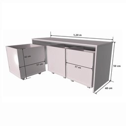 Mesa E Organizador De Brinquedos 100% Mdf Caixas Baús - 3