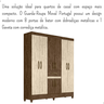 Guarda-roupa Roupeiro Casal 8 Portas 1 Gaveta Moval Castanho/branco - 4
